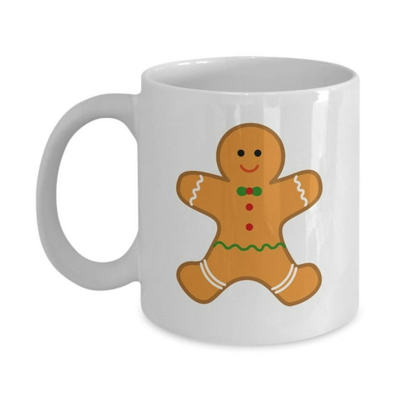 Gingerbread Man Coffee Mug - Gingerbread Man Mug - Funny Tea Hot Cocoa Cup - Birthday Christmas Gag Gifts, Ceramic Mug 15Oz