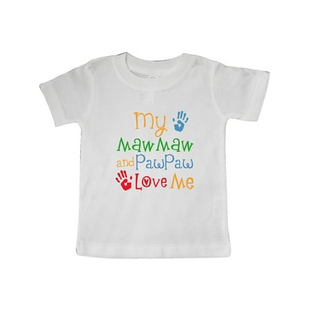 

Inktastic Mawmaw and Pawpaw Love Me Gift Baby Boy or Baby Girl T-Shirt