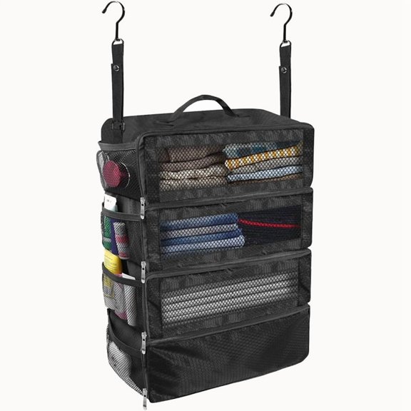 1 * Suitcase Clothing Organizers-Black