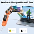 thumbnail image 3 of W & O Q7 Rotating Lens 2.5K 100 MP Action Video Camera with Memory Card, Orange, 3 of 9