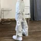thumbnail image 5 of Pantalones de hombre estéticos hip hop rectos pantalones cargo para hombre gris apilados holgados calle algodón con estilo coreano ropa técnica, 5 of 5