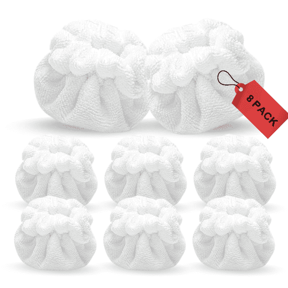 LOVECO 8-Pack Universal Bonnets Brush Covers for Dupray/ McCulloch/ Awasky Triangle Tool Steam Cleaner Microfiber Cloths Accessories