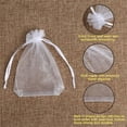 thumbnail image 2 of Bolsa de Organza para embalaje de joyas, bolsitas dibujables para dulces, bodas, fiestas, 50 unidades, 2 of 3