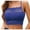 Blue, variant on Bigersell Wireless Cami Bra On Sale Women's Solid Lace Wrapped Chest and Backless Ultra-Thin Bra with Padding Breathable Underwear Daily Bra Training Bra Style F-1245 Black XL