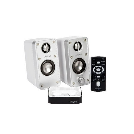 Creative GigaWorks HD50i 2.0 Speaker System, 36 W RMS, Glossy White