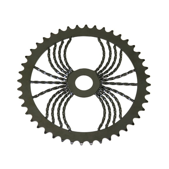 Bike Lowrider Spider Twisted Steel Chainring 1/2 X 1/8 44t Black.