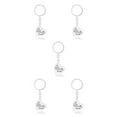 thumbnail image 1 of mmirethe Creative Teacher Keychain Heart-shape Key Chain Stainless Steel Chic Design Charms Pendants for Practical Gifts D1270-2 5Set, 1 of 6