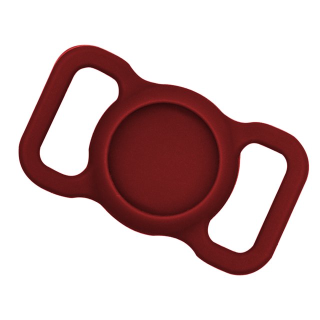 Methold Funda protectora de silicona para mascotas, buscador de GPS, y gato, lazo para Airtags para Locator Tracker, Suministros para perros Vino tinto Methold PT000451-03B