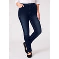 thumbnail image 3 of Woman Within Plus Size Stretch Straight-Leg Clean Jeans, 3 of 6