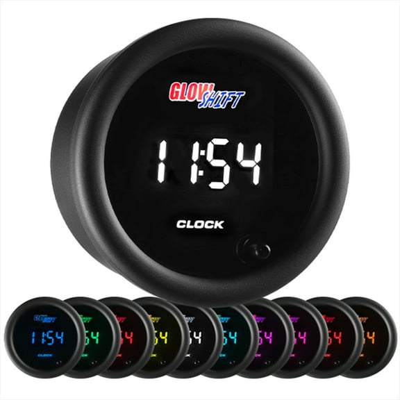 GlowShift 10 Color Digital Clock Gauge