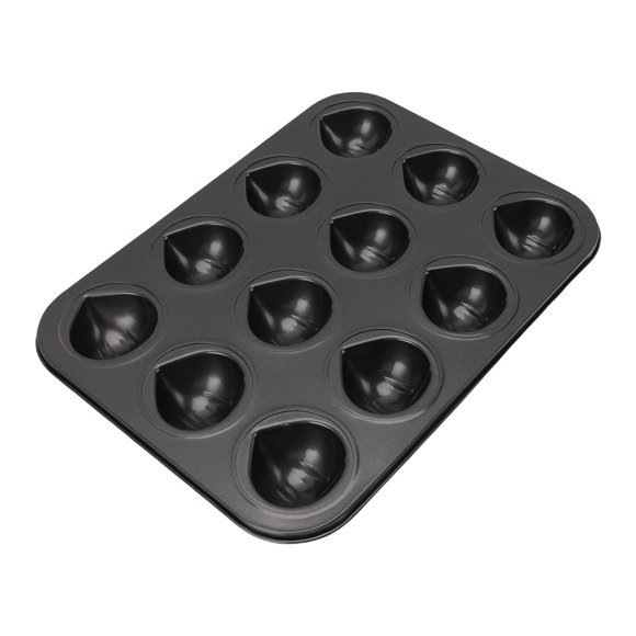 Muffin Cake Pan, Non Stick Coating 12 Cup Design Cupcake Pan Carbon Steel for Dessert Store