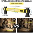 thumbnail image 2 of Kidsjoy  LED Under Hood Work Light Bar, 3000LM Magnetic Rechargeable, 5200mAh Cordless for Auto Repair, Yellow, 2 of 8
