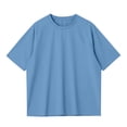 thumbnail image 5 of Atogsazn Kids Boys Summer T-shirt Children Casual Crew Neck Short Sleeve Tshirt Pullover Loose Fit Tops Tee Blue 15-16 Years Fashion, 5 of 6