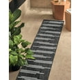 thumbnail image 2 of Unique Loom Outdoor Modern Collection Area Rug - Miranda (2' x 6' 1" Runner Black and White), 2 of 10