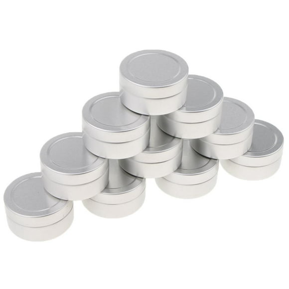 10 piezas de lata de aluminio, gel, vacío, crema, Nail , S, S para viajes, hogar B-10ML-3.5 x 1.8cm Colcomx Latas cosméticas vacías