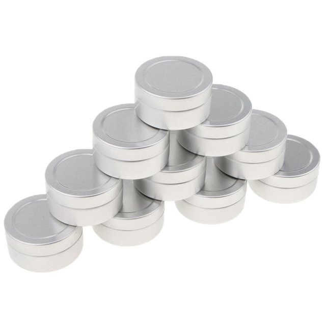 10 piezas de lata de aluminio, gel, vacío, crema, Nail , S, S para viajes, hogar B-10ML-3.5 x 1.8cm Colcomx Latas cosméticas vacías