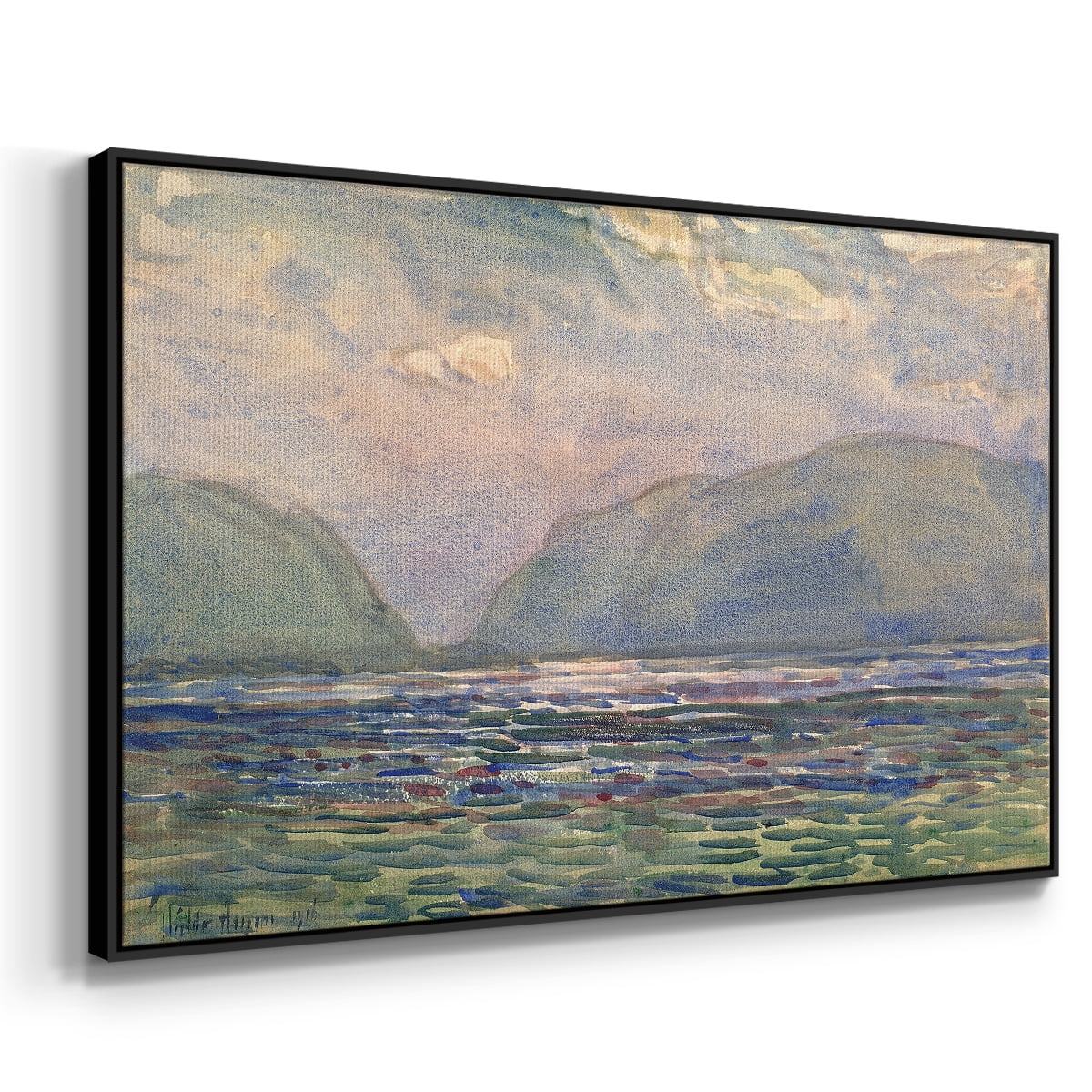Vintage Landscape-CXXXVI By Wexford Home Framed in Black Wood Gallery Wrapped Canvas 25 in. x 37 in.