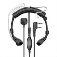 thumbnail image 3 of Auriculares Walkie-Talkie, Auriculares PTT con Micrófono de Control Laríngeo Ajustable Extensible para UV-5R -888S, 3 of 10