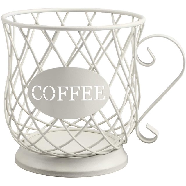 K Cup Holder Coffee Pod Storage Organizer Basket Kpod Container for Counter Coffee Bar Home White