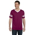 thumbnail image 2 of Augusta Sportswear Men's Small Sleeve Stripe Jersey, Maroon/White, 2 of 3