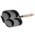thumbnail image 2 of Frying Pan Deepened Non Stick With Spatula Oil Brush Four Hole Frying Pot For Breakfast Pancake, 2 of 10
