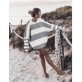 thumbnail image 6 of Women's Oversized Sweaters Batwing Sleeve Mock Neck Jumper Tops Chunky Knit Pullover Sweater, 6 of 10