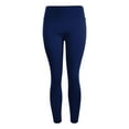 thumbnail image 6 of Fsqjgq Leggings with Pockets for Women Solid Black Running Sports Fitness Yoga Leggings High Waisted Compression Pants Tights Navy L, 6 of 7