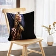 thumbnail image 2 of LALILO Throw Pillow Covers African American Jazz Musician Playing Saxophone Jazz Saxophone Musician Music African Set of 2 Square 18 x 18 Inch Pillowcase, 2 of 5