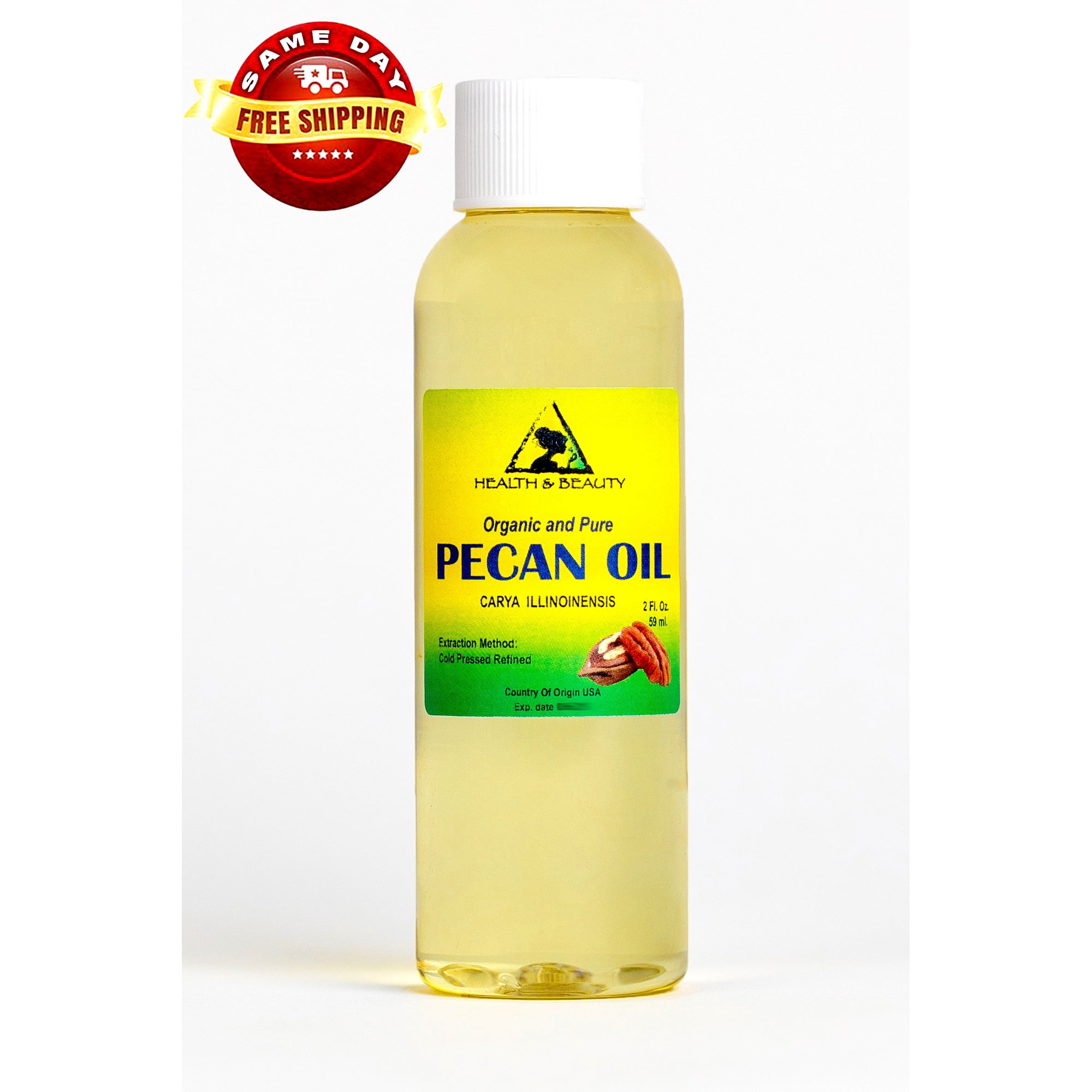 PECAN OIL REFINED ORGANIC CARRIER COLD PRESSED PREMIUM FRESH 100% PURE 2 OZ