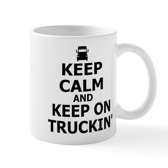 CafePress - Keep On Truckin' Mug - 11 oz Ceramic Mug - Novelty Coffee Tea Cup
