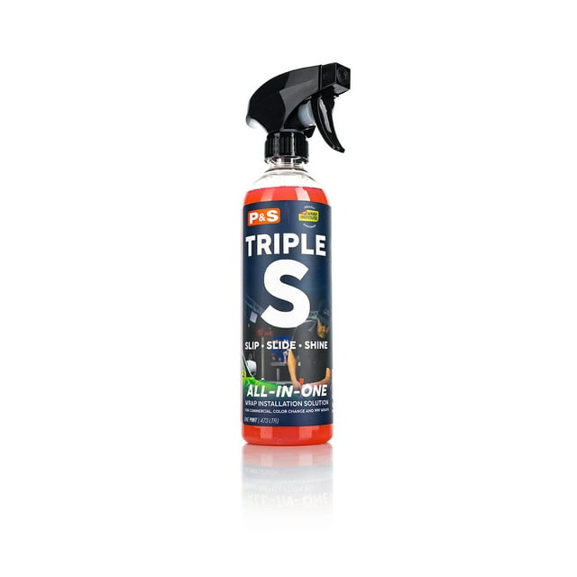 P & S Professional Detail Products Triple S - Wrap & Ppf Installation Solution - Easily Prepare Vehicle Surfaces; Helps Films Slide Easily Across The Surface; Enhances The Finished Look (1 Pint)