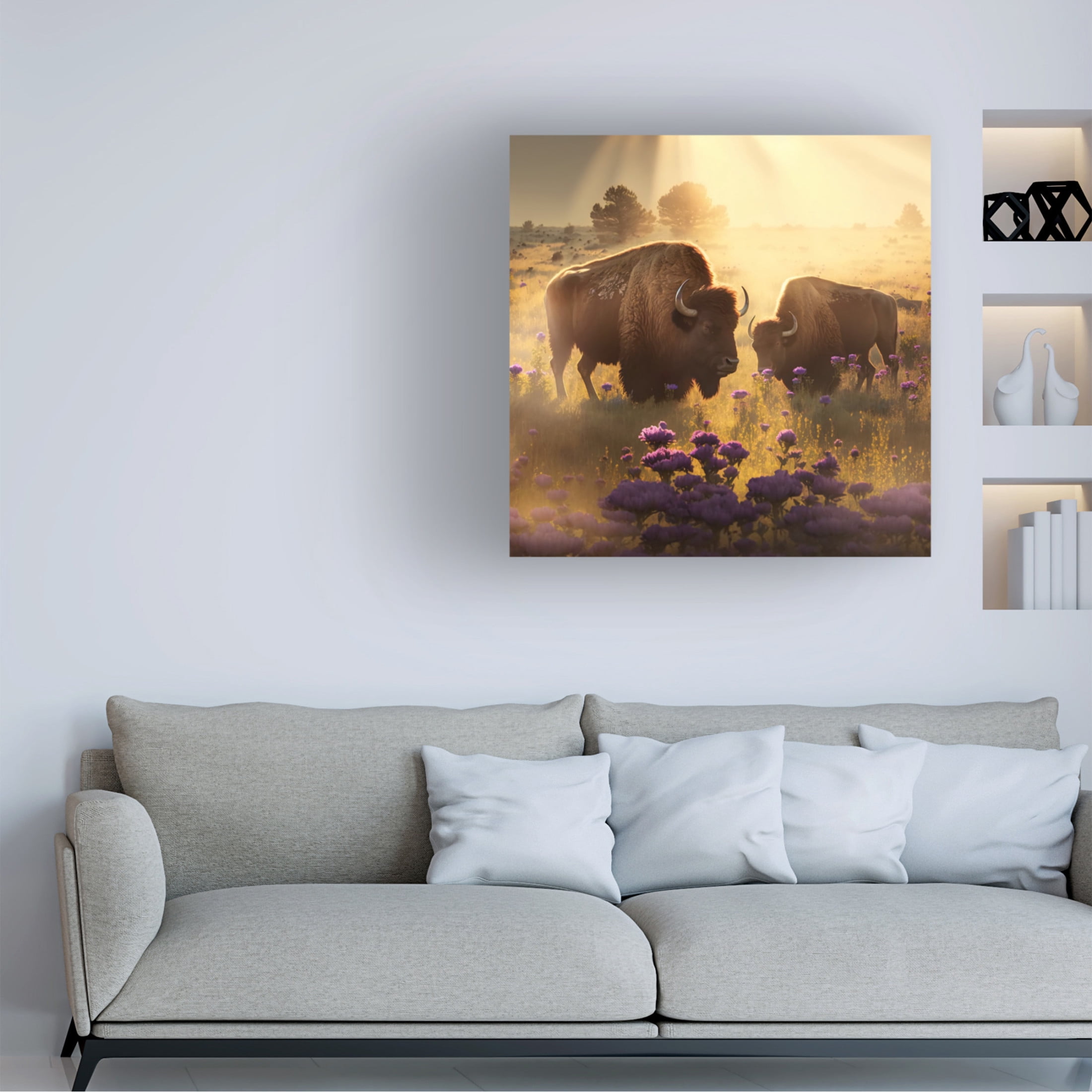 Canvas Wall Art - Ray Heere 'North American Wildlife 66' Wall Art for Living Room, Bedroom, or Office Décor by Trademark Fine Art - 24 x 24 Inches