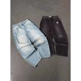 thumbnail image 2 of Vaqueros holgados de pierna ancha con degradado retro americano para hombre, Vaqueros rectos de gran tamaño para primavera y otoño, 2 of 5