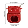 thumbnail image 2 of Ensemble de Casseroles à Fondue au Chocolat en Céramique Rouge, Bols Brûleurs Résistants à la Chaleur avec Céramique Durable de Qualité Supérieure, Répartition Uniforme de la Chaleur et Conception Compacte Gain de Place pour la Cuisine à la Maison et la Préparation de Desserts, 2 of 6