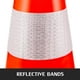 thumbnail image 3 of VEVOR 8 conos de tráfico, conos de seguridad de 18 pulgadas, cono de seguridad de tráfico naranja de PVC, con collar reflectante, conos de entrenamiento de estacionamiento en carretera, 3 of 8
