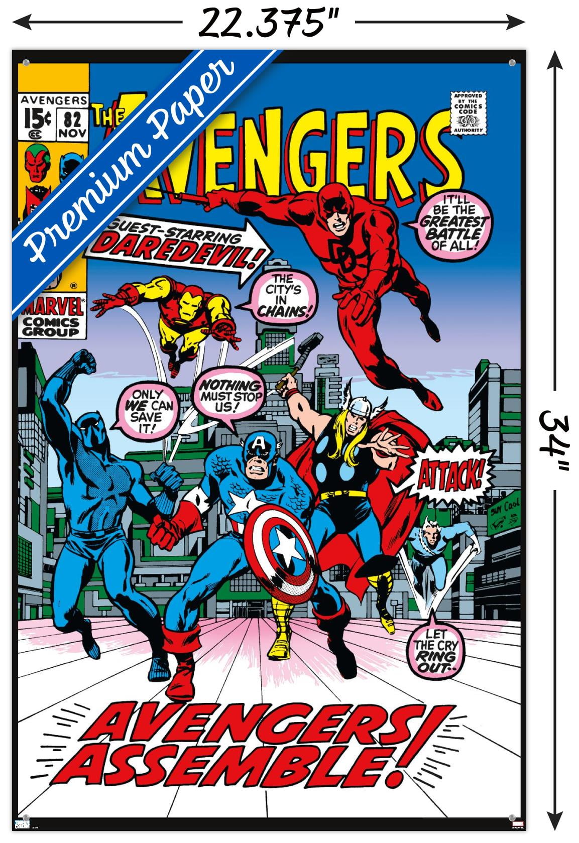 Marvel Comics - Avengers #82 Wall Poster with Pushpins, 22.375" x 34"