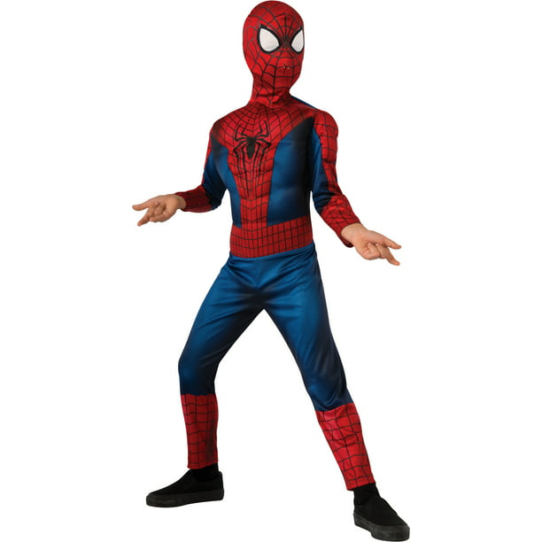 Child's Boys Deluxe Marvel Amazing Spiderman Muscle Chest Costume ...