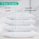 thumbnail image 4 of Paquete de 2 almohadas de cama con plumas de ganso blancas de tres gansos, tamaño king, suaves, de 600 hilos, 100% algodón, de firmeza media, con relleno envolvente de soporte suave, blanco liso, 4 of 7