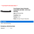 thumbnail image 2 of Front Bumper Impact Absorber - Compatible with 2005 - 2014 Ford Mustang 2006 2007 2008 2009 2010 2011 2012 2013, 2 of 2