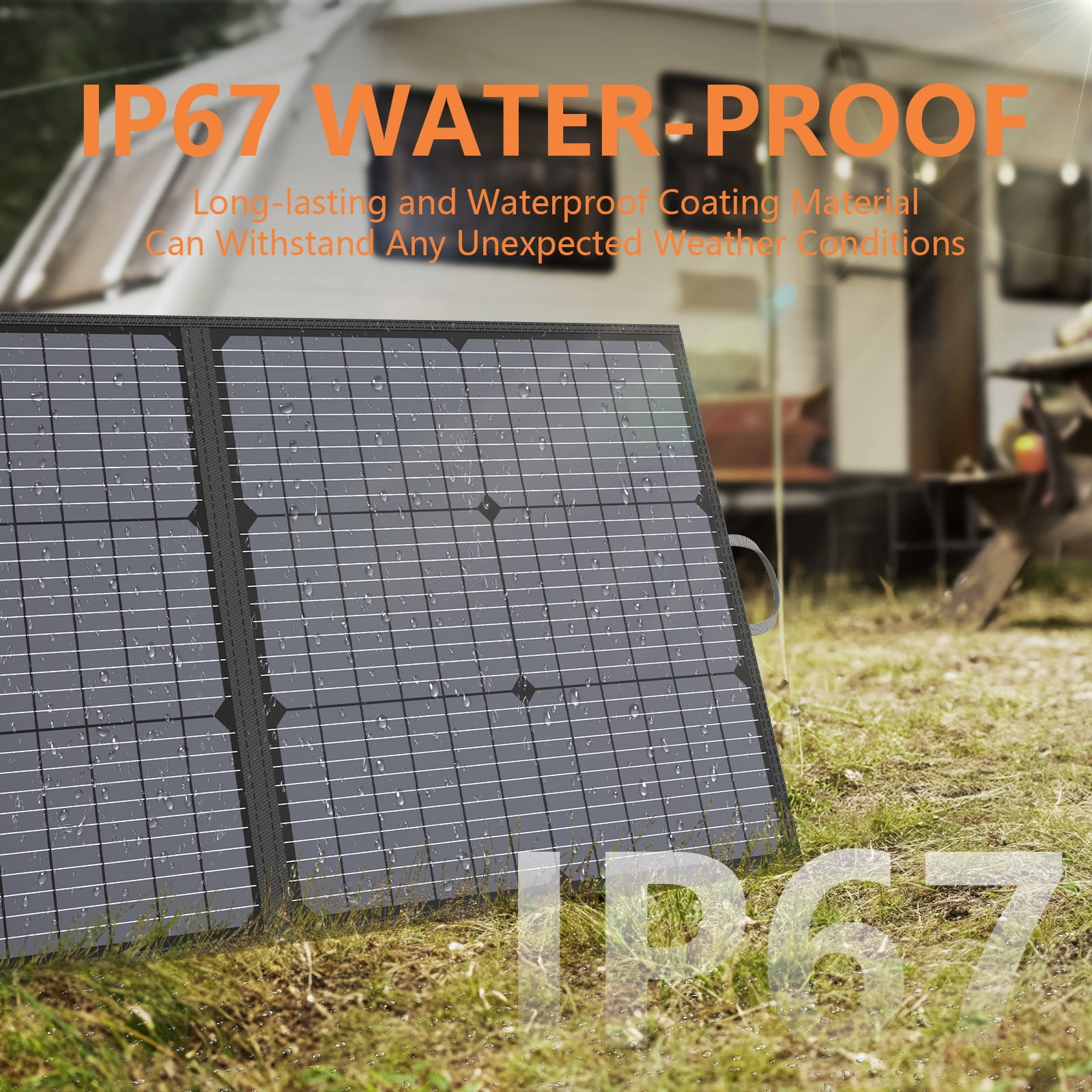 MHPOWOS 110W Portable Solar Panel Foldable Solar Charger 23.5% High Efficiency for Power Station