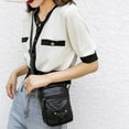 thumbnail image 4 of Women Solid Color Zipper Mini Handbag Purse Crossbody Bag Soft PU Shoulder Bag, 4 of 9