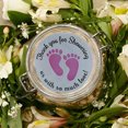 thumbnail image 3 of Pegatinas para baby shower, gracias por bañarnos con tanto amor, etiquetas redondas, pegatinas con huellas, 3 of 5