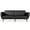 Black, variant on Gymax Convertible Futon Sofa Bed PU Adjustable Couch Sleeper w/Wood Legs Black