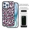 thumbnail image 2 of Compatible with iPhone 13,Leopard Print,Luminous Designing,for Women Girls,Ultra Slim Shockproof Anti-fall Skin Feel Ultra Slim Thin Fit Rugged Phone Case Cover For iPhone 13,Pink, 2 of 8