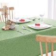 thumbnail image 3 of SHILIU-Faux Linen Rectangle Tablecloth - Wrinkle Free, Washable Rust-Proof Rectangle Table Cloth for Kitchen Dining Room Holiday Table Cover for Party Dinner, Farmhouse, Green, 60 X 120 Inch, 3 of 4