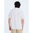 thumbnail image 3 of Free Assembly Men's Cotton Dobby Button Front Shirt with Short Sleeves, Sizes S-3XL, 3 of 5