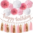 thumbnail image 1 of Wedding Decorations With Soft Tulle Fabric, 4-In-1 Party Supplies For Bridal Shower, Balloons, Tissue Poms, Garlands, High Grade Paper String Home Decoration, 1 of 8