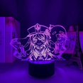 thumbnail image 3 of Genshin Impact Hutao Lamp Cool 3d Illusion Night Lamp Home Room Decor Acrílico Led Light Lámparas de regalo de Navidad (16 colores con control remoto) Feliz Sencillez, 3 of 5