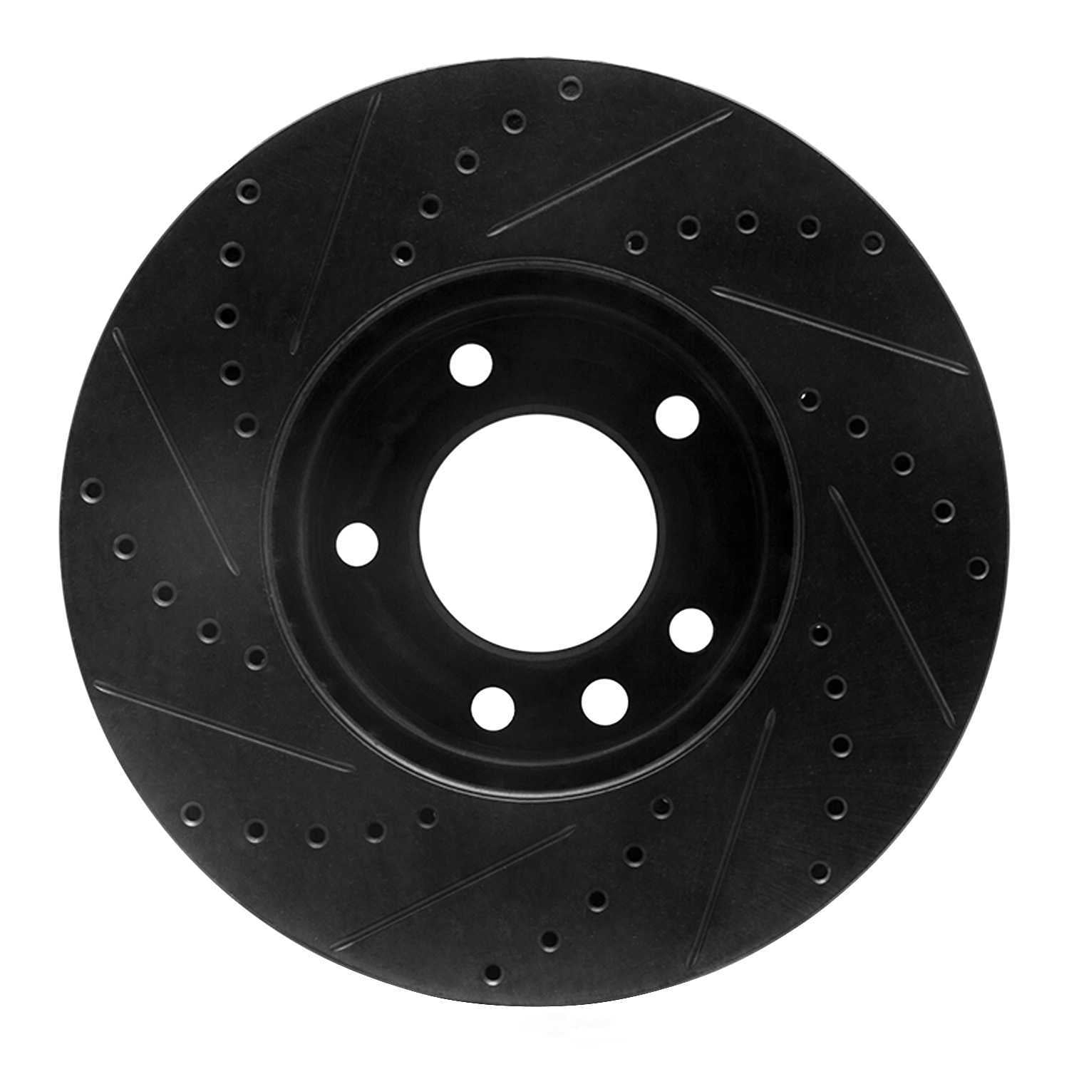 Dynamic Friction Company 633-63135R DFC Brake Rotor - Drilled And Slotted - Black