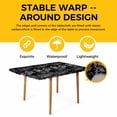 thumbnail image 4 of Vintage Floral Table Cloths for 3 Foot Rectangle Tables, Black Dandelion Plants Country Botanical Patio Waterproof Elastic Fitted Tablecloths, Washable Rectangular Table Cover for Camping, 4 of 8